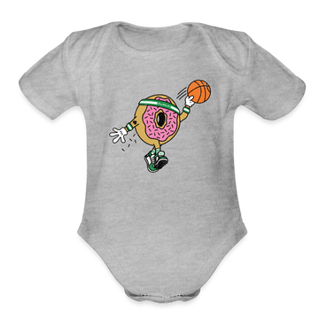 The Dunking Doughnut Infant One Piece - heather grey