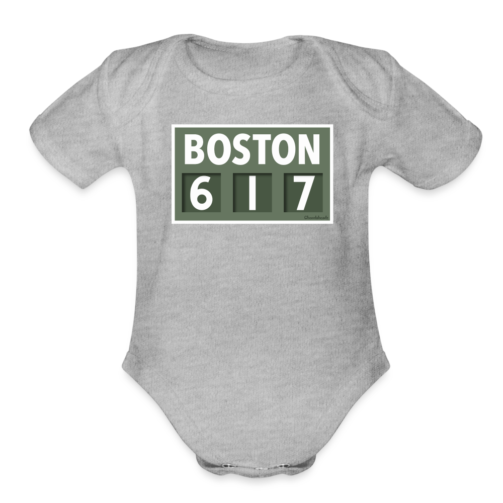 Boston 617 Scoreboard Infant One Piece - heather grey
