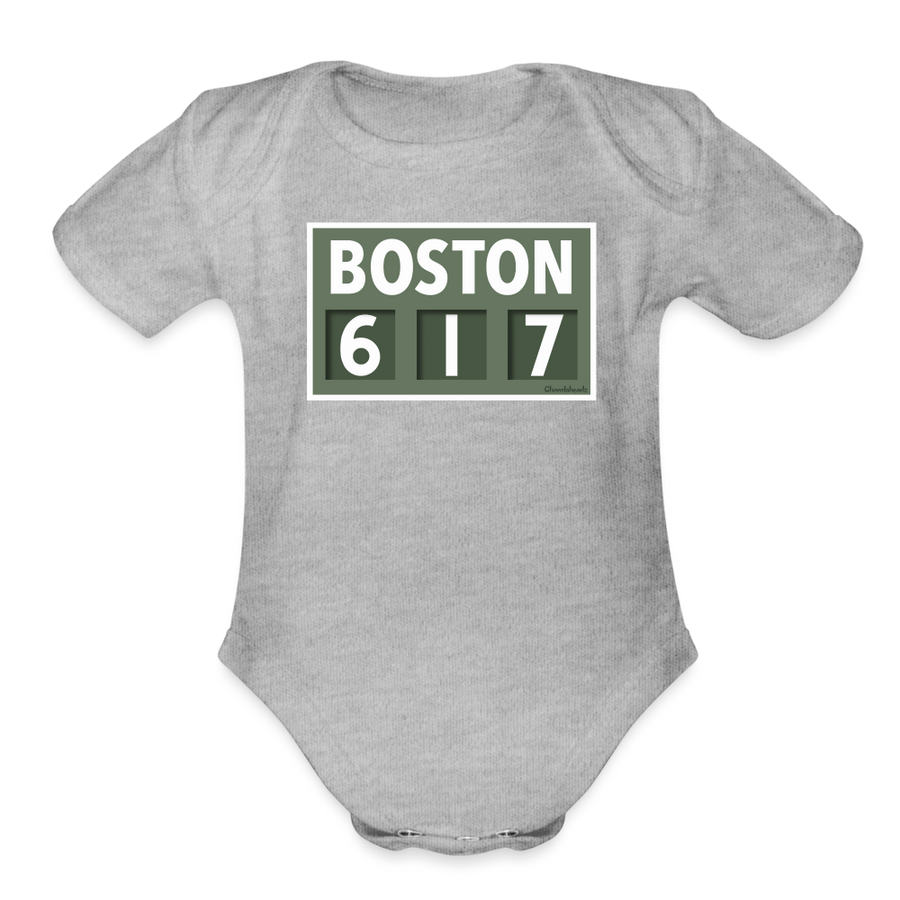 Boston 617 Scoreboard Infant One Piece - heather grey