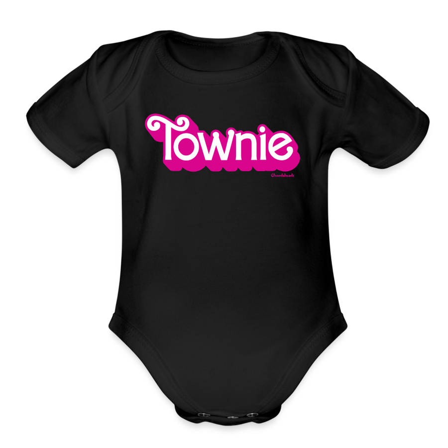 Townie Pink Logo Infant One Piece - black