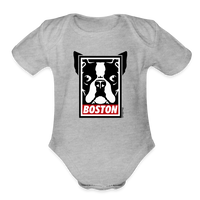 Boston Terrier Frame Infant One Piece - heather grey