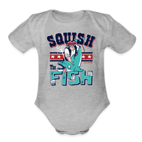 Squish The Fish New England Infant One Piece - heather grey