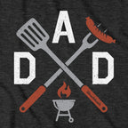 DAD Grill Icons hoodie graphic detail in Charcoal