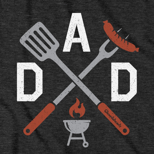 DAD Grill Icons hoodie graphic detail in Charcoal