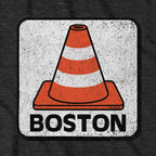Boston Traffic Cone tee graphic detail in Charcoal