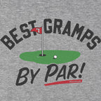 Gray Best Gramps By Par golf hoodie graphic zoom detail