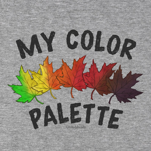 My Color Palette hoodie graphic detail in Gray