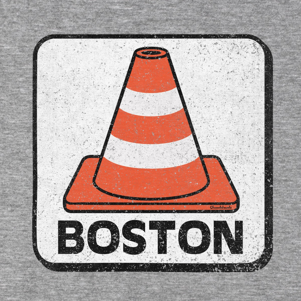 Boston Traffic Cone tee graphic detail in Gray