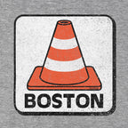 Boston Traffic Cone tee graphic detail in Gray