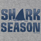 Shark Season tee graphic detail in Gray