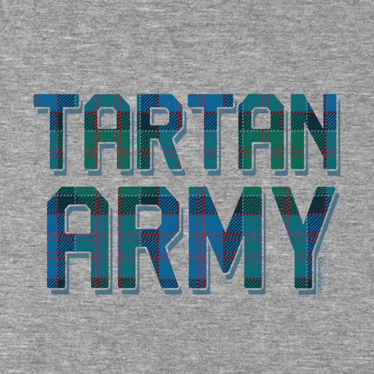 Tartan Army graphic detail in Gray