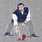 Three Point Stance Coach hoodie graphic detail in Gray