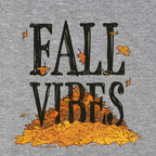Fall Vibes hoodie graphic detail in Gray