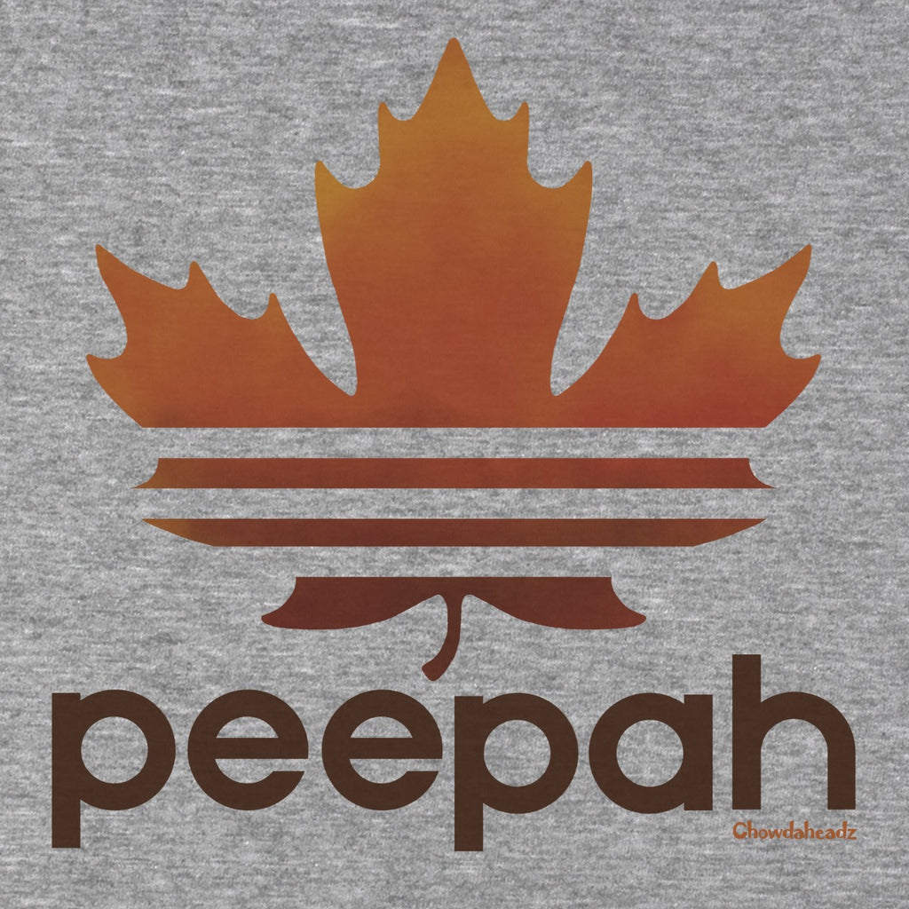 Leaf Peepah hoodie graphic detail in Gray