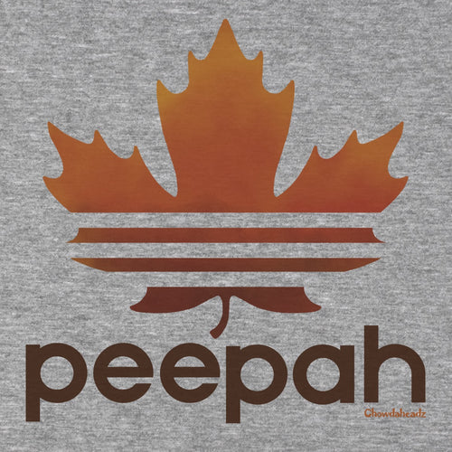 Leaf Peepah hoodie graphic detail in Gray