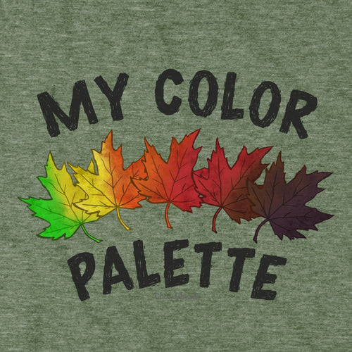 My Color Palette tee graphic detail in Military Green