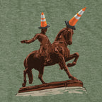The Scottish Were Here hoodie graphic detail in Military Green