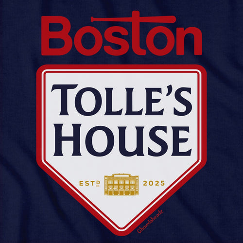 Tolle's House Boston Baseball tee graphic detail in Navy