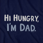 Hi Hungry I'm Dad graphic detail in Navy