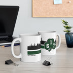 Boston 617 Shamrock Sideline 11oz Coffee Mug - Chowdaheadz
