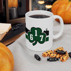Boston 617 Shamrock Sideline 11oz Coffee Mug - Chowdaheadz