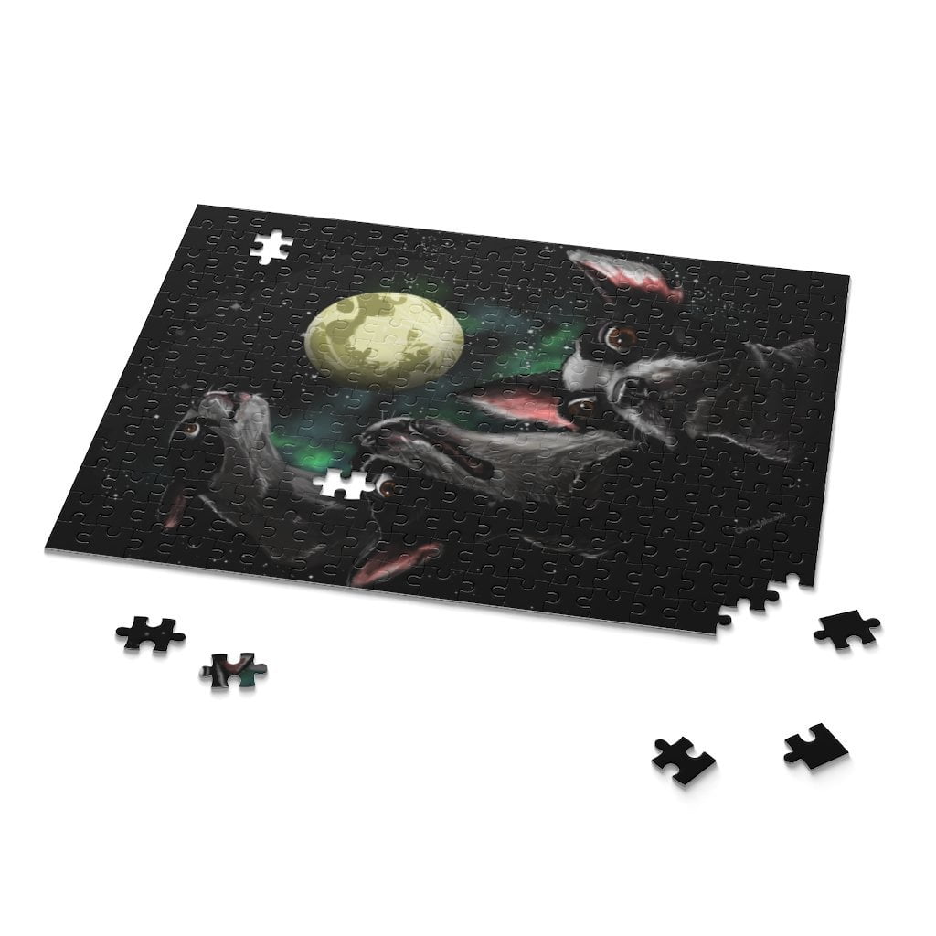 Three Terriers One Moon Puzzle (252-Piece) - Chowdaheadz
