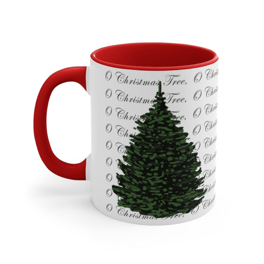 Oh Christmas Tree Repeat Accent Coffee Mug, 11oz - Chowdaheadz