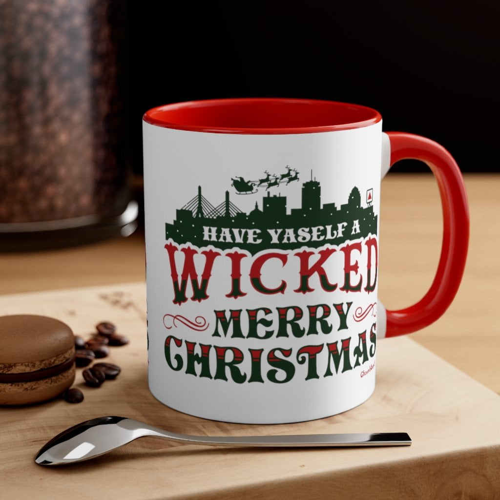Have Yahself a Wicked Merry Christmas Accent Coffee Mug, 11oz - Chowdaheadz