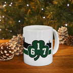 Boston 617 Shamrock Sideline 11oz Coffee Mug - Chowdaheadz