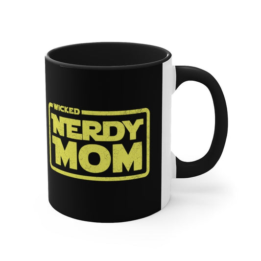 Wicked Nerdy Mom Mom Accent Coffee Mug, 11oz - Chowdaheadz