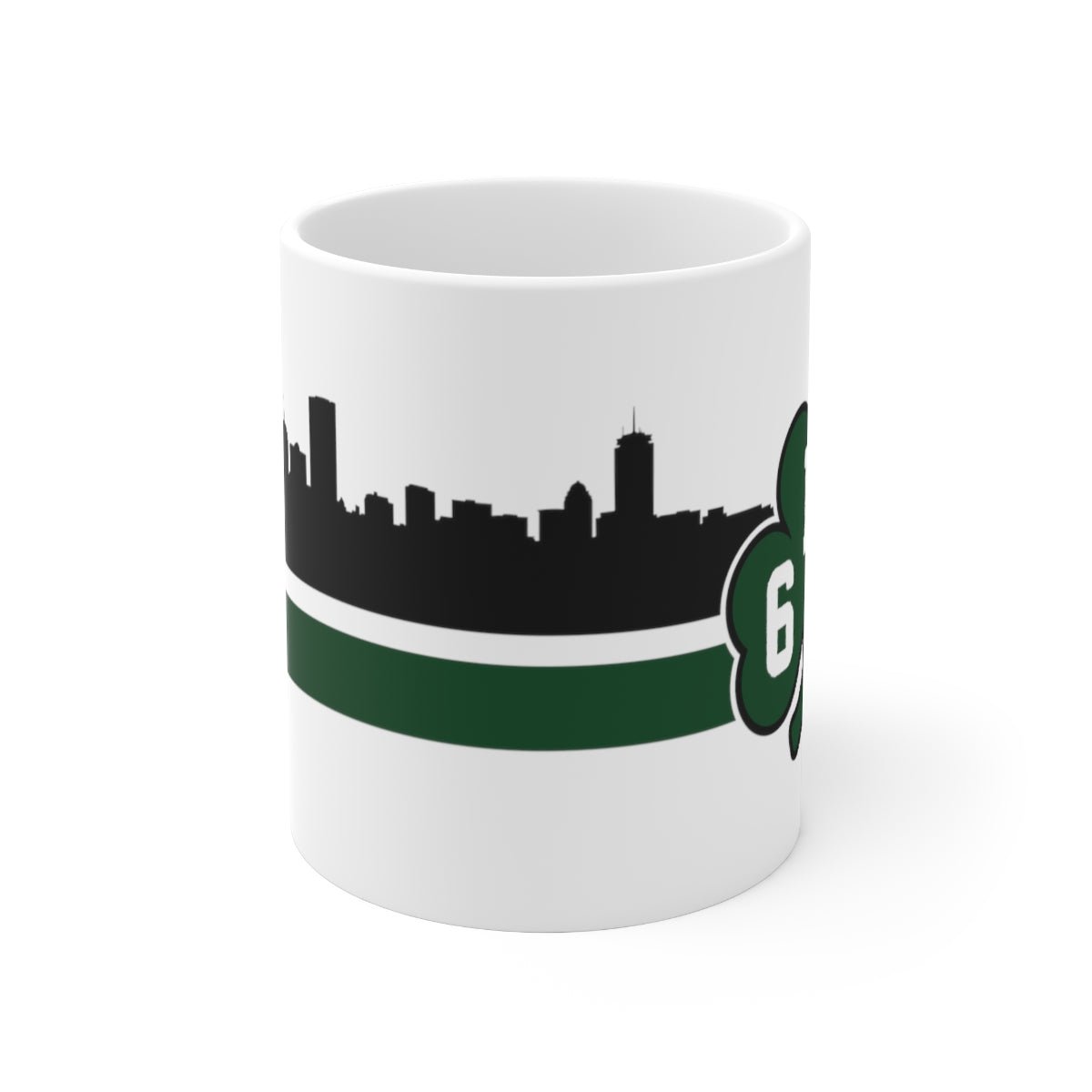 Boston 617 Shamrock Sideline 11oz Coffee Mug - Chowdaheadz