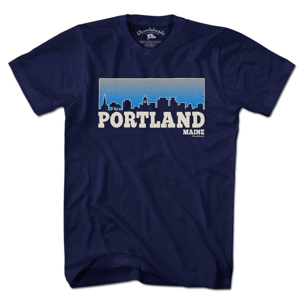 Portland Maine Skyline T-shirt - Chowdaheadz