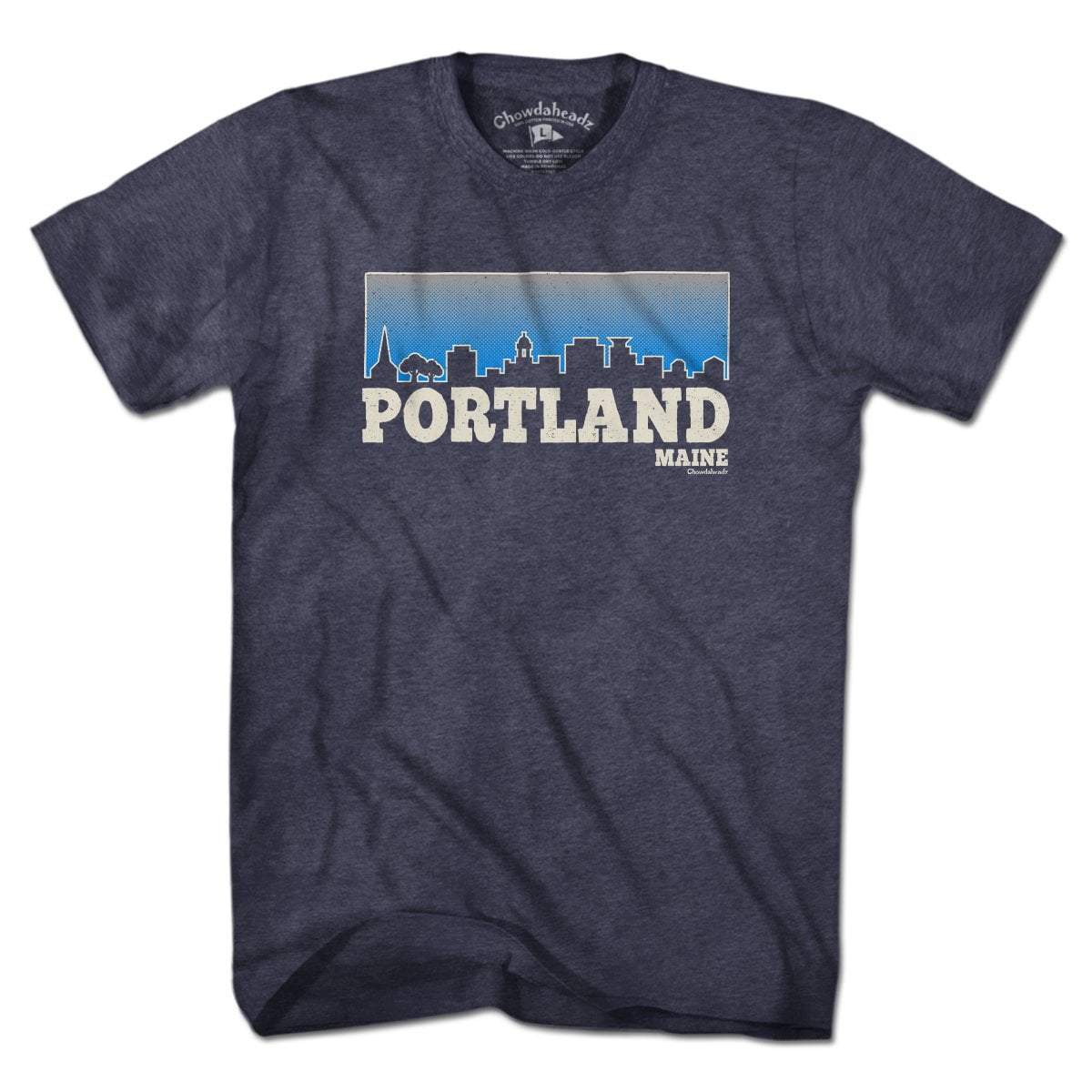 Portland Maine Skyline T-shirt - Chowdaheadz