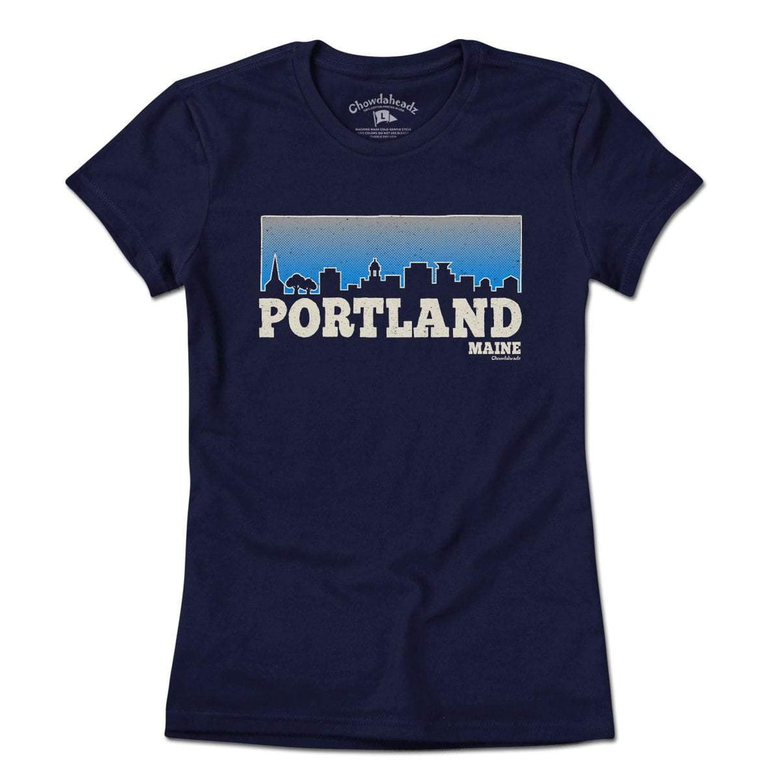 Portland Maine Skyline T-shirt - Chowdaheadz