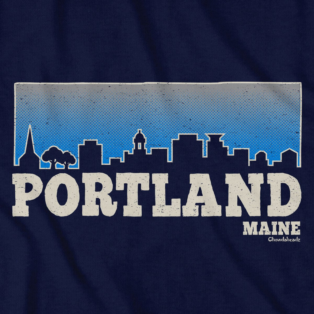 Portland Maine Skyline T-shirt - Chowdaheadz