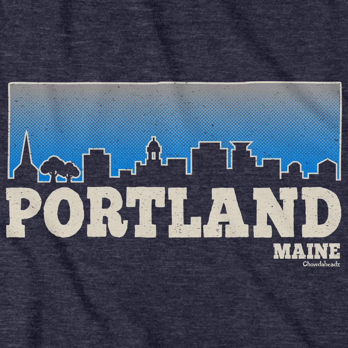 Portland Maine Skyline T-shirt - Chowdaheadz