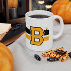 Boston B Black & Gold Sideline 11oz Coffee Mug - Chowdaheadz