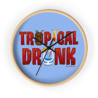 Tropical Drunk Wall clock - Chowdaheadz