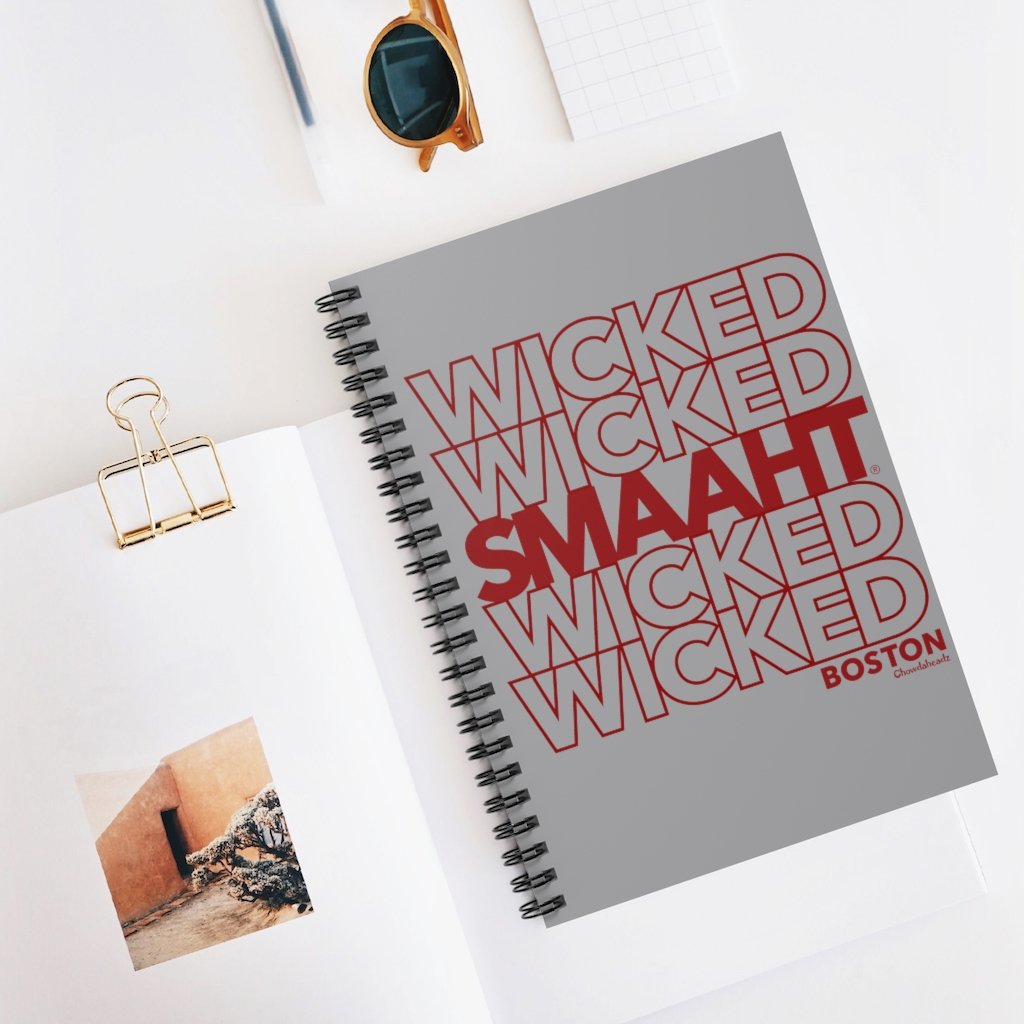 Wicked Smaaht Repeat Spiral Notebook - Chowdaheadz
