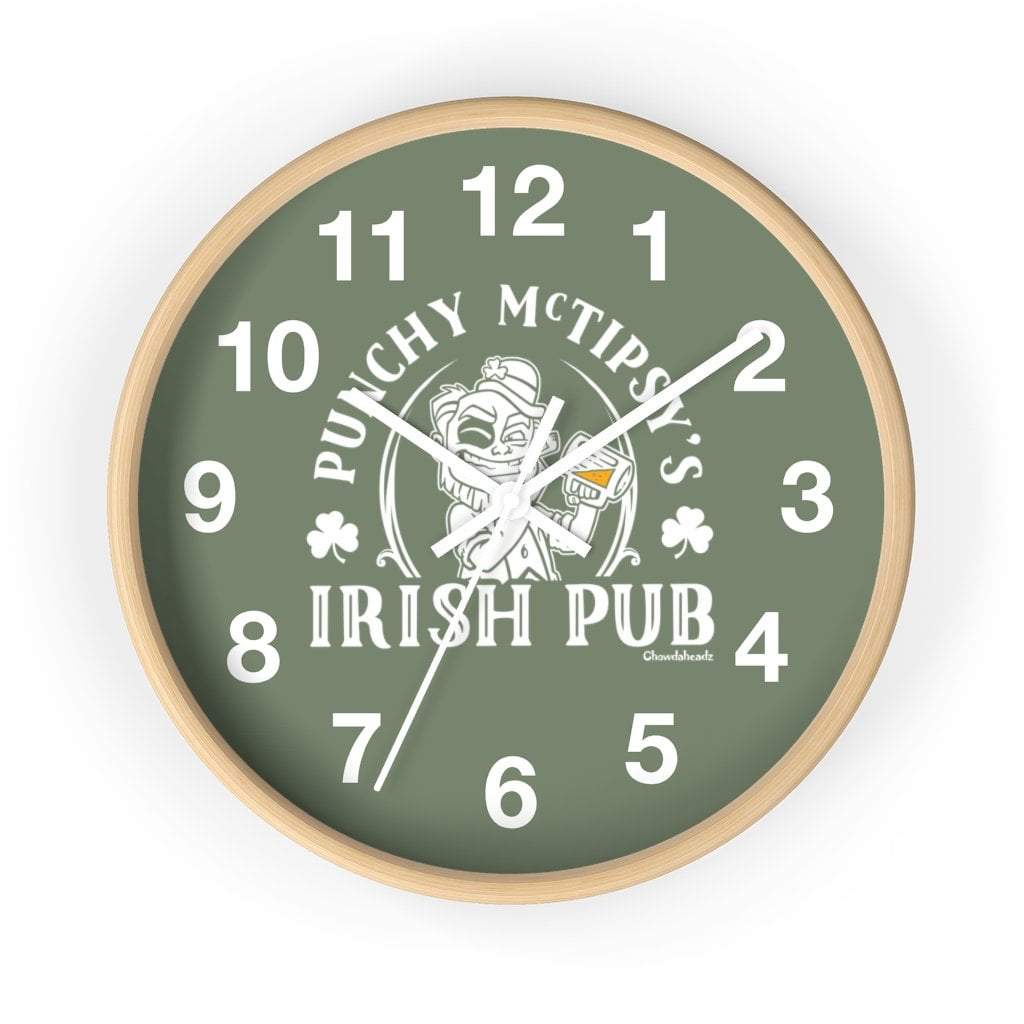 Punchy McTipsy's Irish Pub Wall clock - Chowdaheadz