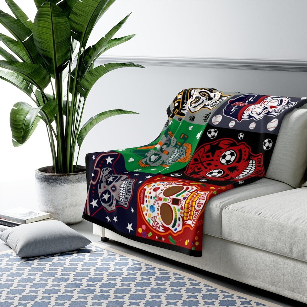 Boston Dead Headz Sherpa Fleece Blanket - Chowdaheadz