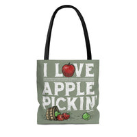 I Love Apple Pickin' Fine Print Tote Bag - Chowdaheadz
