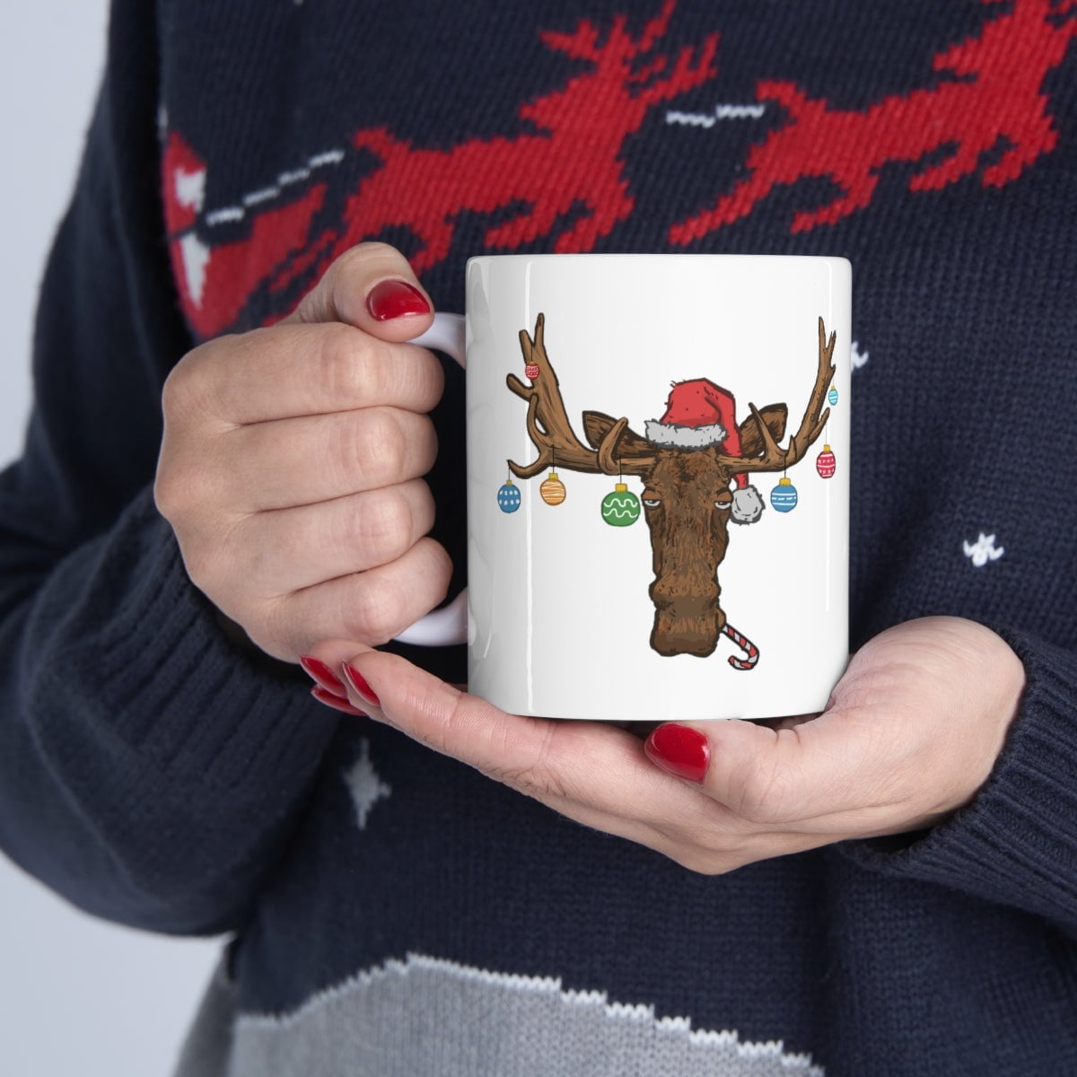 Christmas Moose Ornaments 11oz Coffee Mug - Chowdaheadz