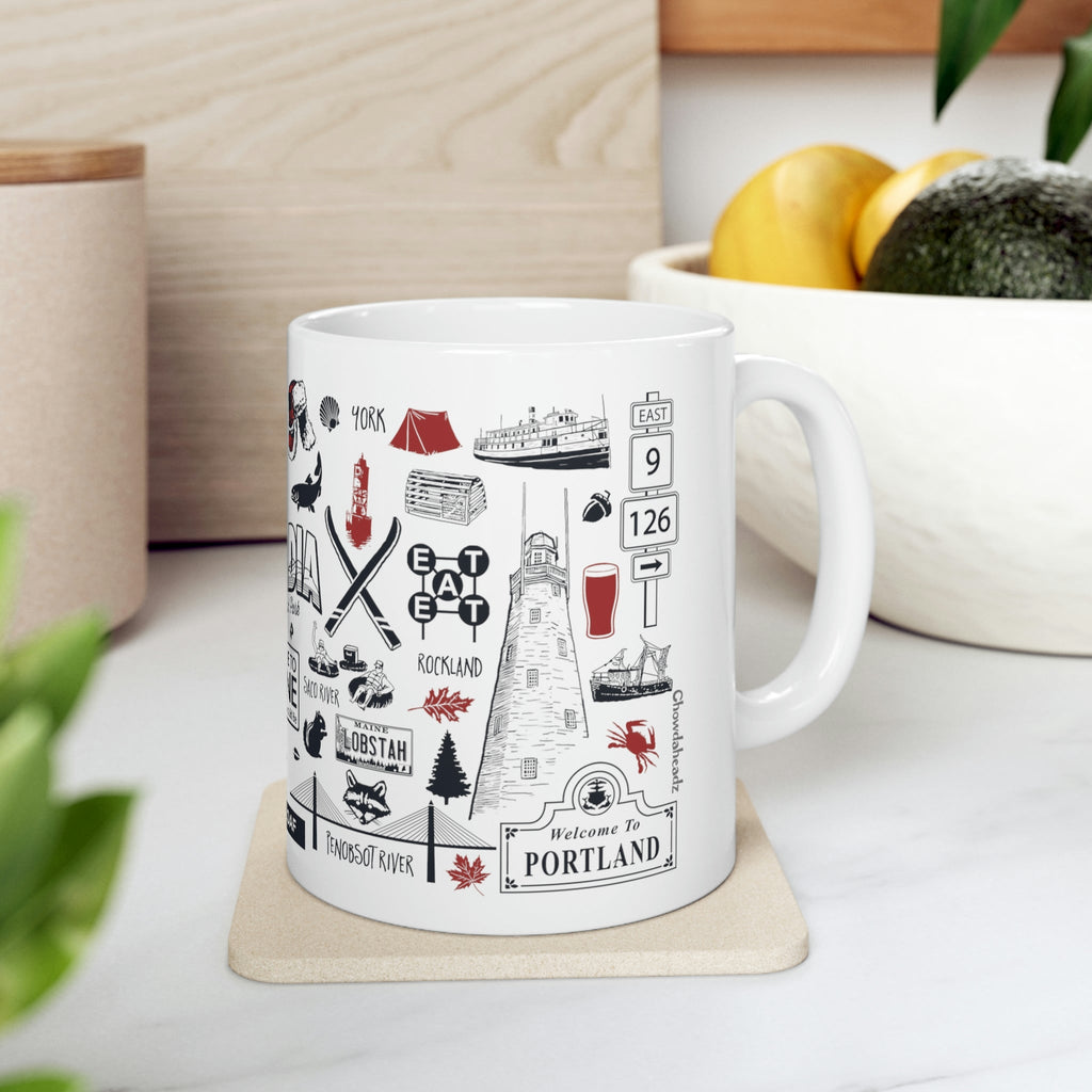 Maine Tourist Attraction 11oz Coffee Mug - Chowdaheadz