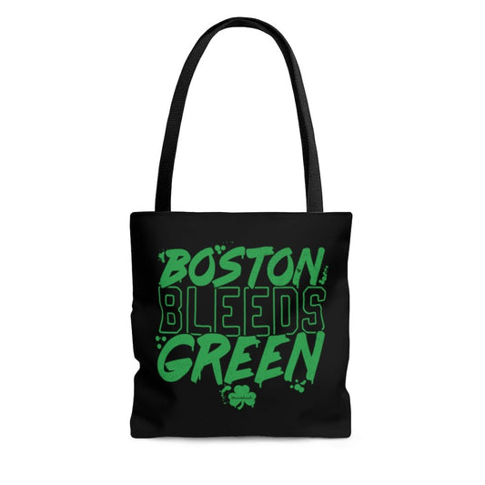 Boston Bleeds Green Tote Bag - Chowdaheadz