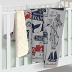 Cape Cod Tourist Attraction Sherpa Fleece Blanket - Chowdaheadz
