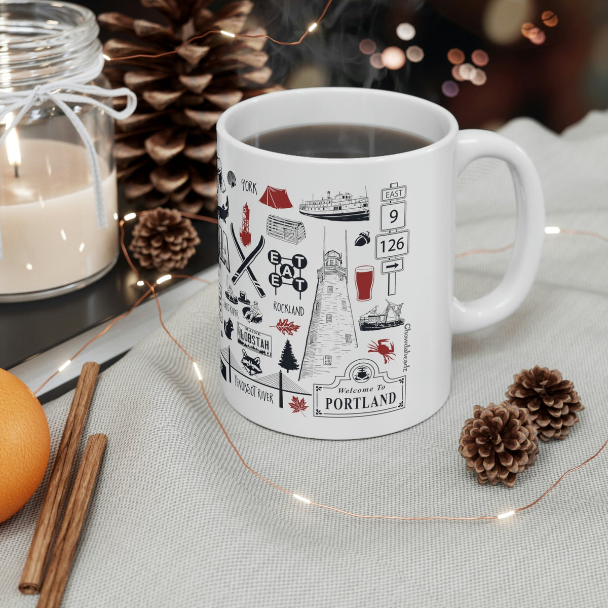 Maine Tourist Attraction 11oz Coffee Mug - Chowdaheadz