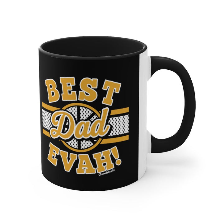 Best Dad Evah Hockey Accent Coffee Mug, 11oz - Chowdaheadz
