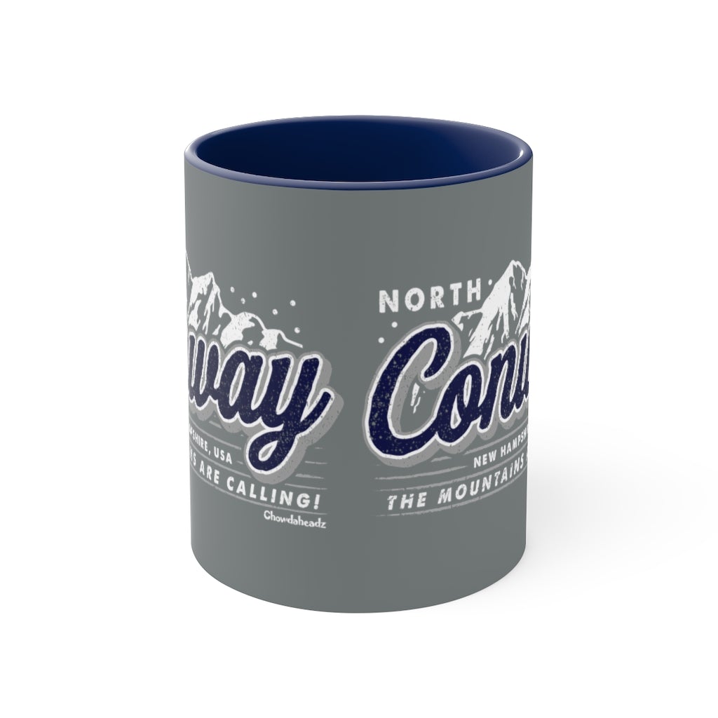 North Conway New Hampshire Accent Coffee Mug, 11oz - Chowdaheadz