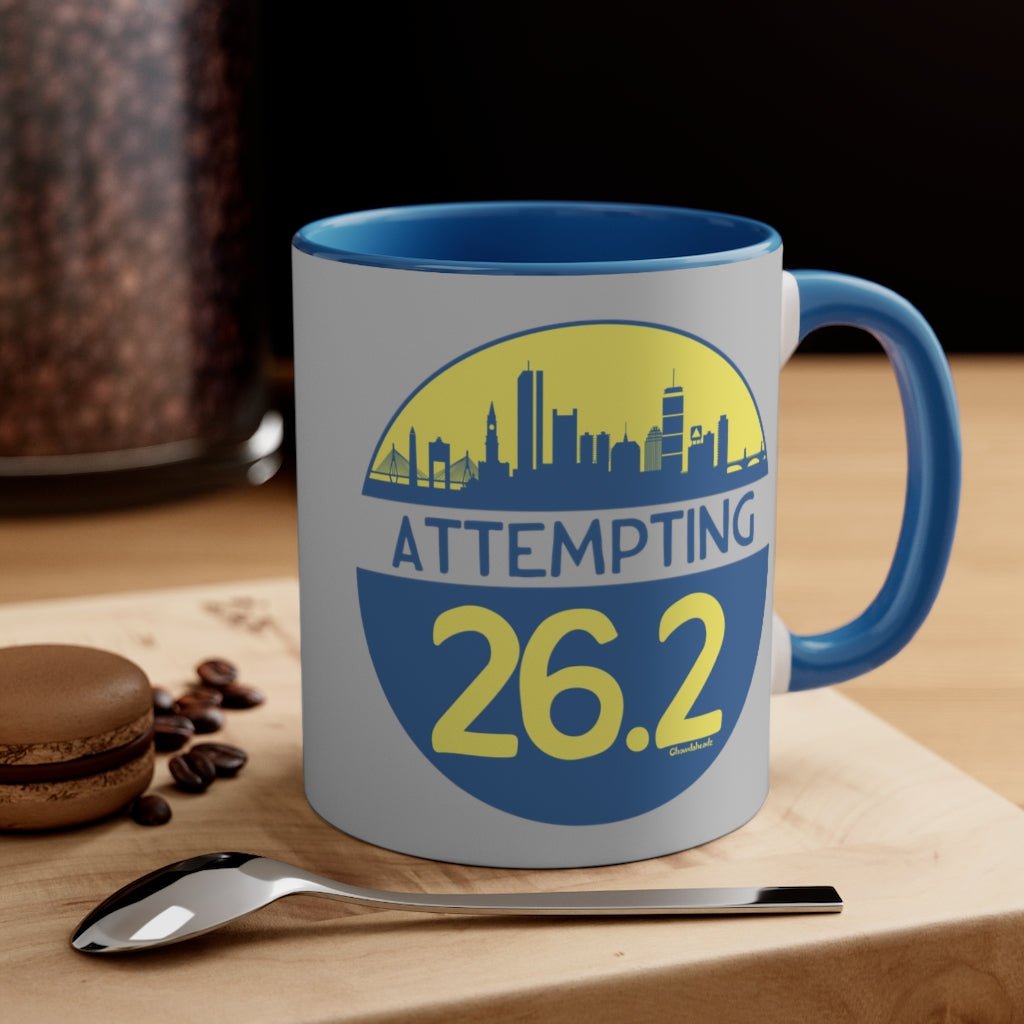 Attempting 26.2 Accent Coffee Mug, 11oz - Chowdaheadz